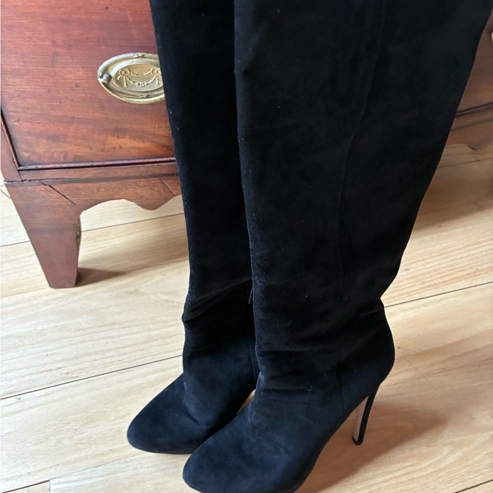 Prada Black Suede Boots - Size 37 - Picture 2 of 5